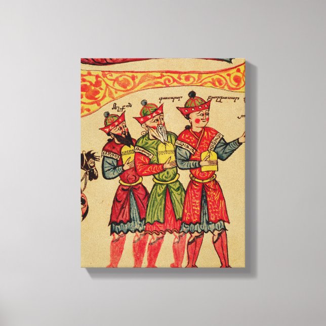 De tre magi, detaljer från Nativiteten Canvastryck (Framsida)