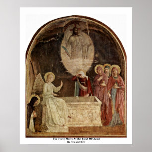 De tre maryerna Grav vid Kristus Poster