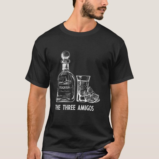 De tre mexikanska alkoholdryckerna Tequila Drinker T Shirt (Framsida)