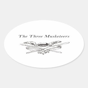 De tre musketörerna Heroes - Alexandre Dumas Ovalt Klistermärke