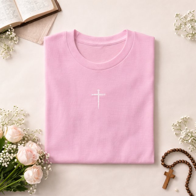 De tre Nagel White Kor Christian T Shirt (Skapare uppladdad)