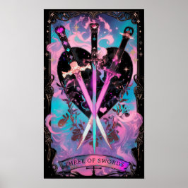 De tre orden Tarot Card Witchy Poster