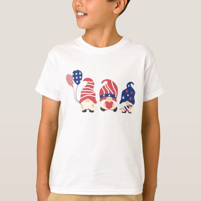De tre patriotiska gnomerna t shirt (Framsida)