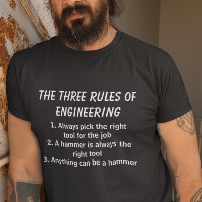 De tre Reglerna för ingenjörskonst T Shirt (Skapare uppladdad)