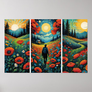 De tre Solarnas mark Poster