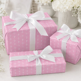 De tre spikarna, rosa och vit kors kristen presentpapper