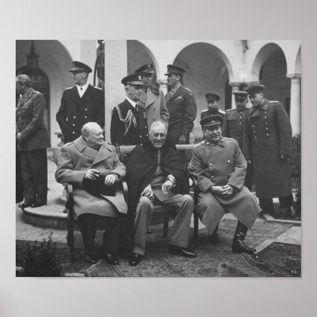 De tre stora under Jaltakonferensen - WW2 Poster (Framsidan)