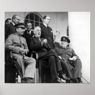 De tre stora - WW2 - Teheran-konferensen 1943 Poster