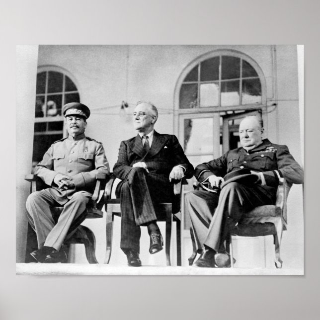 De tre stora - WW2 - Teheran-konferensen 1943 Poster (Framsidan)