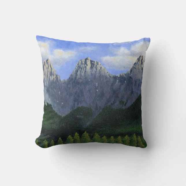 De tre systrarna i Canmore, Alberta, Kanada Kudde (Framsida)