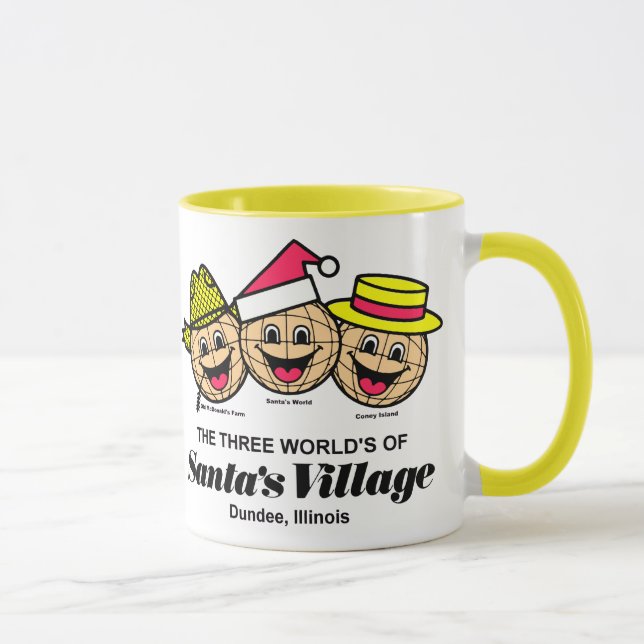 De tre världarna i Santa's Village, Dundee, IL Mugg (Höger)