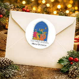 De tre vise männen God Jul Runt Klistermärke