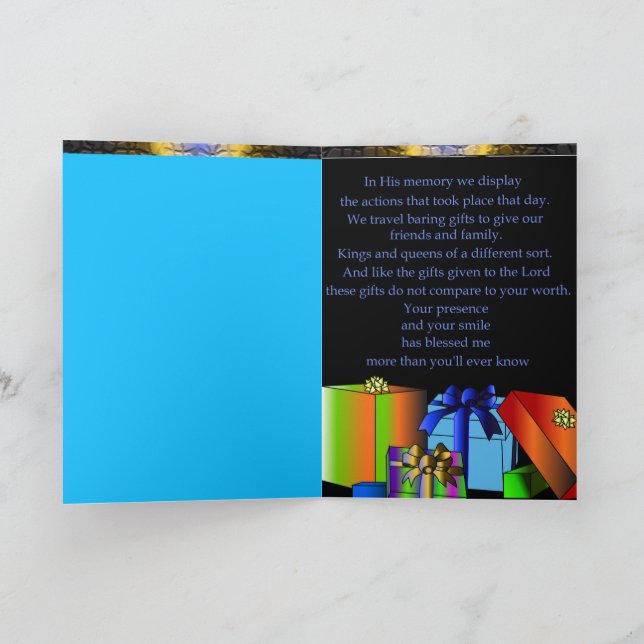 De tre vises julkort i Manar Tack Kort (Inuti)