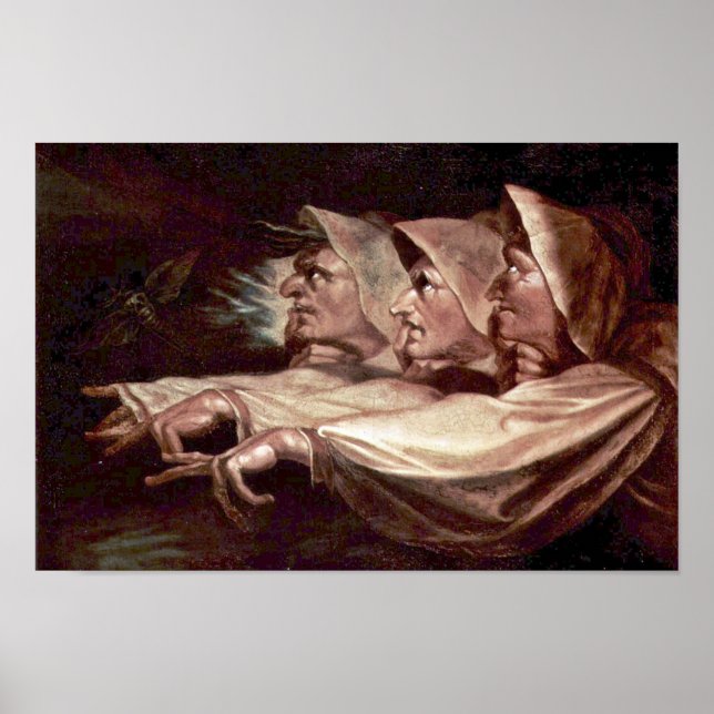 De tre vittnena engelska - Konstigen Sisters eller Poster (Framsidan)