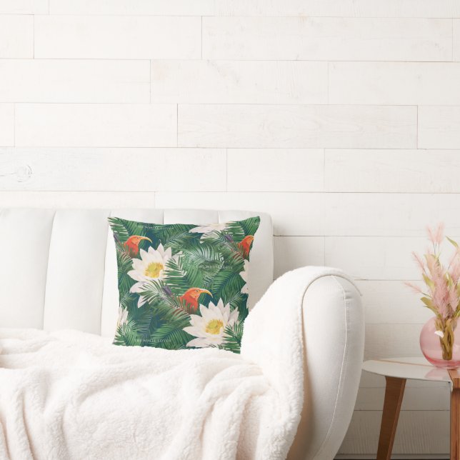 De tropiska Lotus-fåglarna och Lotus Mönster Kudde (Soffa)