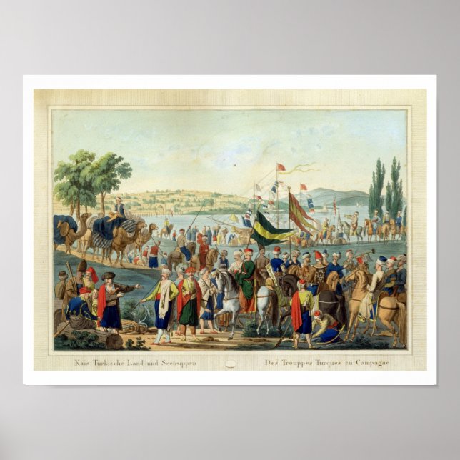 De turkiska trupperna i kampanj (engraverande) poster (Framsidan)