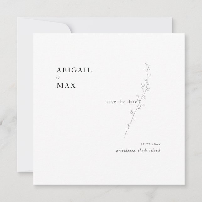 De två amerikanska Foliage Square Bröllop spara da Datumet (Framsida)