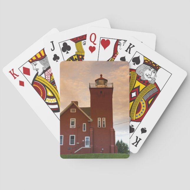 De två Harbors fyr som förbiser Agate Bay Spel Kort (Baksidan)