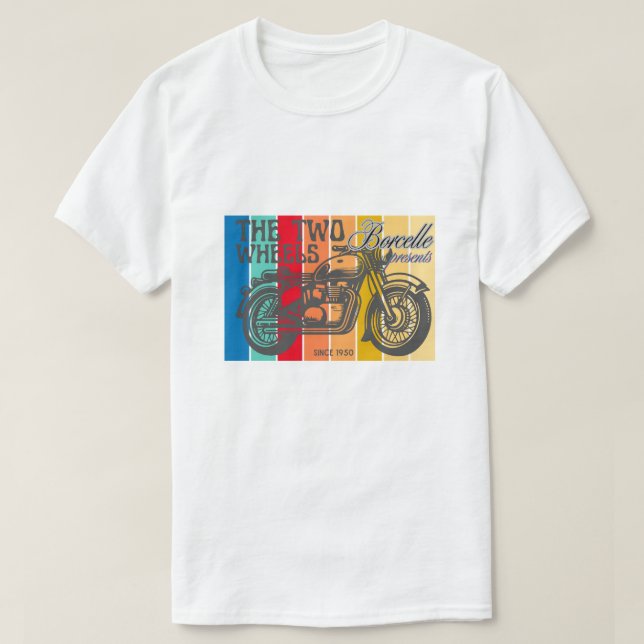 de två hjul borcelle présents t shirt (Design framsida)