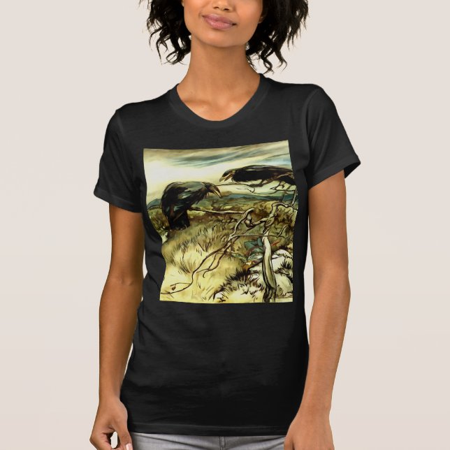 De två Kråkorna eller Twa Corbies Makin A Mane Tee (Framsida)