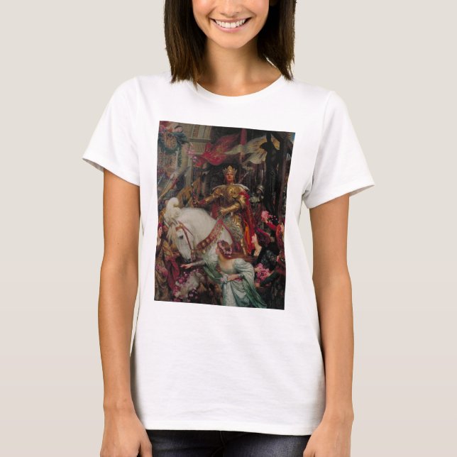 De två kronorna av Sir Frank Bernard Dicksee T Shirt (Framsida)