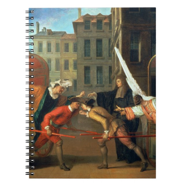 De två lagledarearna, en plats tillfogade till den anteckningsbok med spiral (Framsidan)