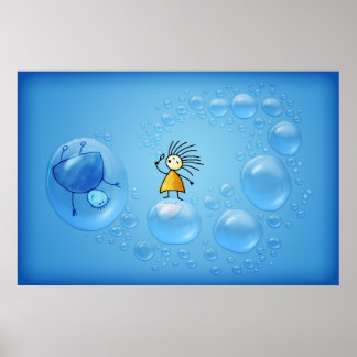 De två och bubblorna poster