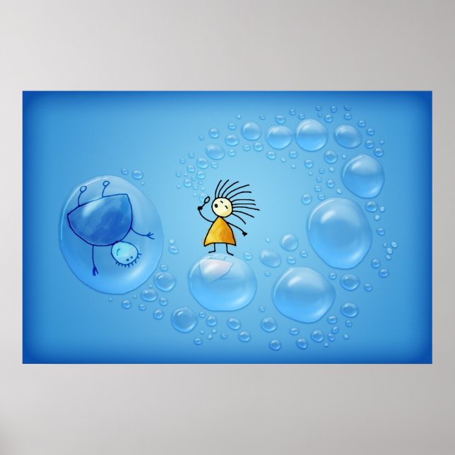 De två och bubblorna poster (Framsidan)