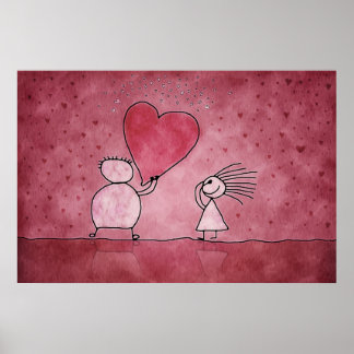 De två och Valentine Poster