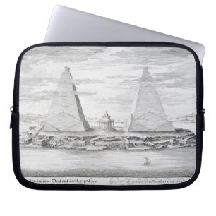De två pyramiderna av Moeris, kung av egyptenen Laptop Sleeve