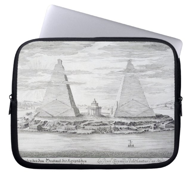 De två pyramiderna av Moeris, kung av egyptenen Laptop Sleeve (Framsidan)