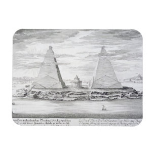 De två pyramiderna av Moeris, kung av egyptenen Magnet