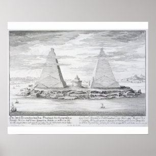 De två pyramiderna av Moeris, kung av egyptenen Poster