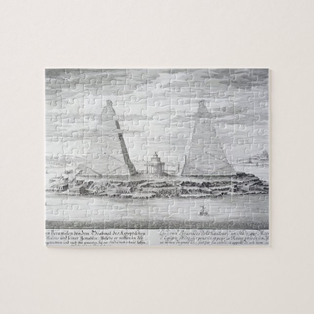 De två pyramiderna av Moeris, kung av egyptenen Pussel (Horisontell)