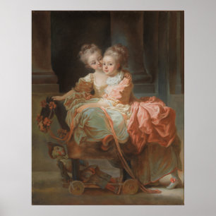 De två systrarna - Jean-Honoré Fragonard Poster