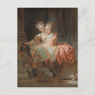 De två systrarna - Jean-Honoré Fragonard Vykort