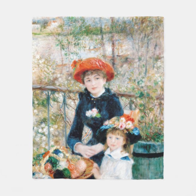 De två systrarna på Terrace Auguste Renoir Fleecefilt (Framsidan)