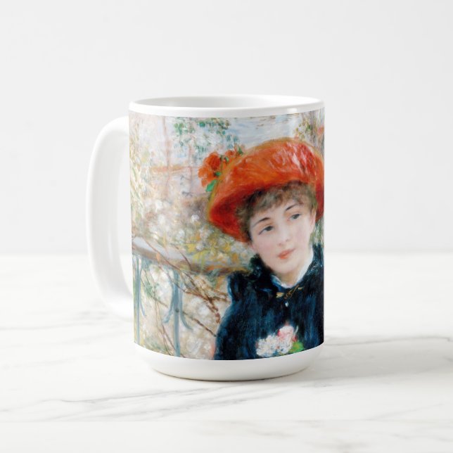 De två systrarna på Terrace Auguste Renoir Kaffemugg (Framsida vänster)