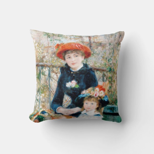 De två systrarna på Terrace Auguste Renoir Kudde (Framsida)