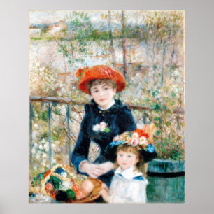 De två systrarna på Terrace Auguste Renoir Poster