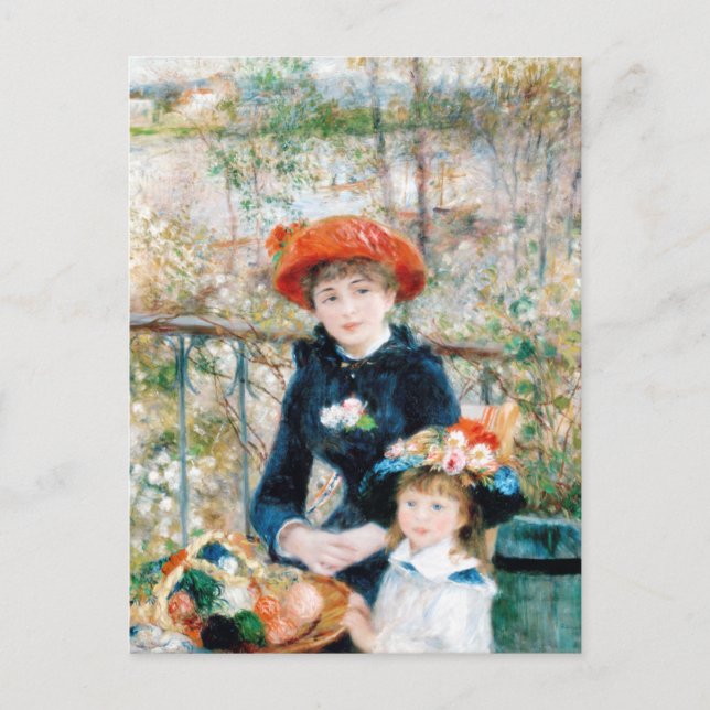De två systrarna på Terrace Auguste Renoir Vykort (Framsida)