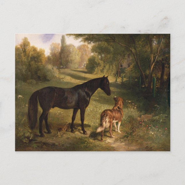 De två vännerna vykort (Framsida)