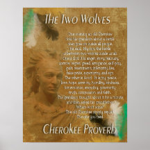 De två vargerna, Cherokee-ordspråket