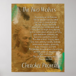 De två vargerna, Cherokee-ordspråket Poster