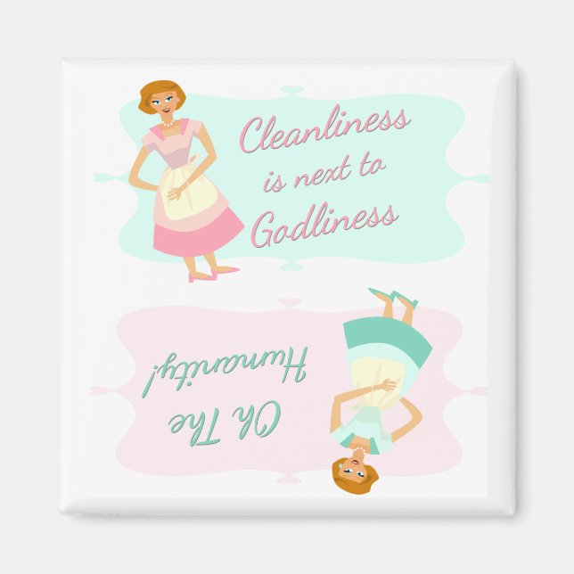 De två ytterligheterna av disktvätt magnet (Framsidan)