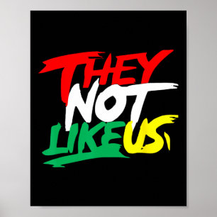De tycker inte om oss Juneteeth Black History Mont Poster