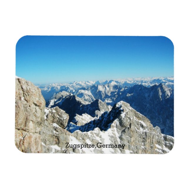 De tyska Alpernorna Zugspitze, Tyskland Magnet (Horisontell)