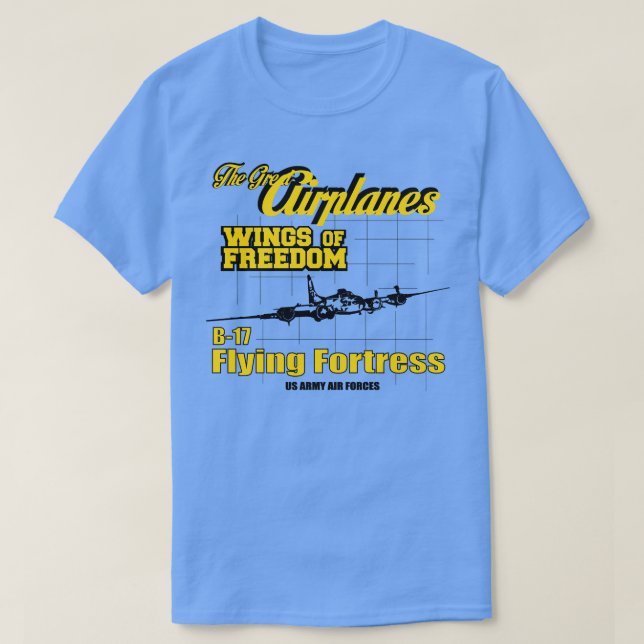De Underbara flygplanen B17, flygande fästning T Shirt (Design framsida)