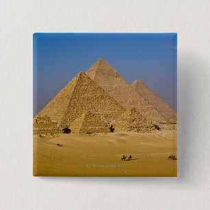 De underbara pyramiderna av Giza, egypten Knapp