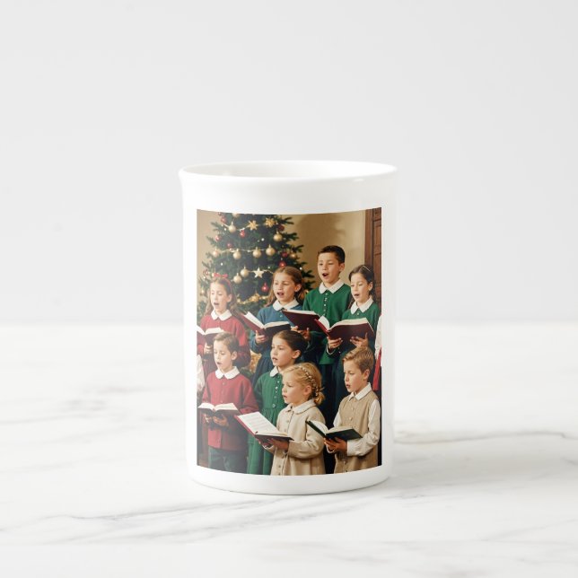 De unga carollers, mugg benporslin mugg (Framsidan)